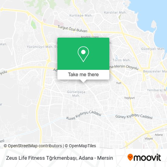 Zeus Life Fitness Tğrkmenbaşı map