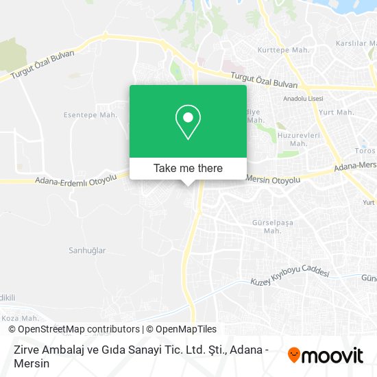 Zirve Ambalaj ve Gıda Sanayi Tic. Ltd. Şti. map