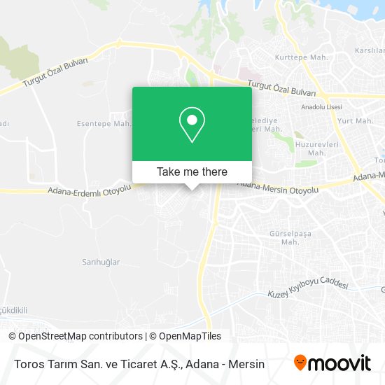 Toros Tarım San. ve Ticaret A.Ş. map