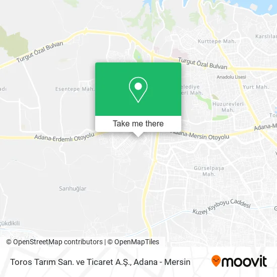 Toros Tarım San. ve Ticaret A.Ş. map
