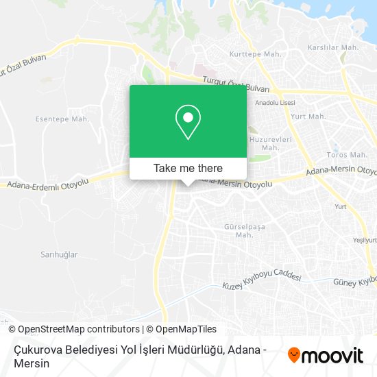 Çukurova Belediyesi Yol İşleri Müdürlüğü map