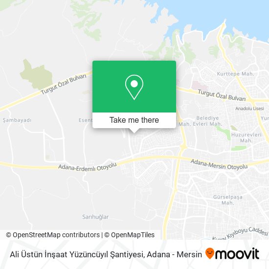 Ali Üstün İnşaat Yüzüncüyıl Şantiyesi map