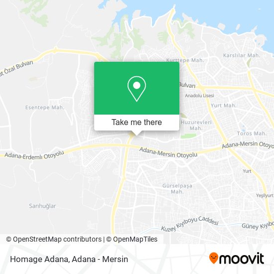 Homage Adana map