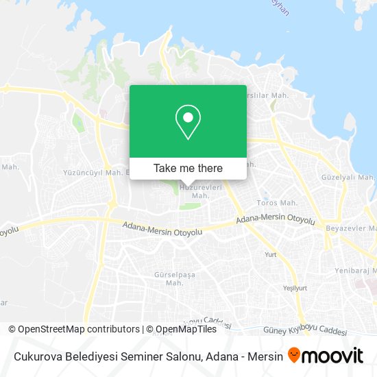 Cukurova Belediyesi Seminer Salonu map