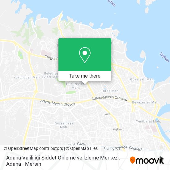 Adana Valililiği Şiddet Önleme ve İzleme Merkezi map