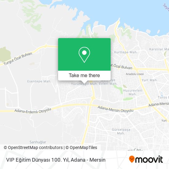 VIP Eğitim Dünyası 100. Yıl map