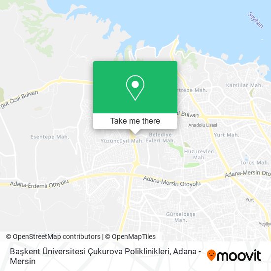 Başkent Üniversitesi Çukurova Poliklinikleri map