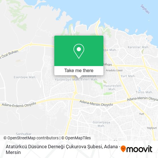 Atatürkcü Düsünce Derneği Çukurova Şubesi map