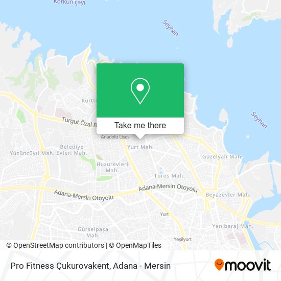 Pro Fitness Çukurovakent map