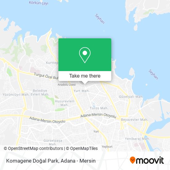 Komagene Doğal Park map