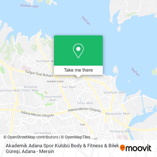 Akademik Adana Spor Kulübü Body & Fitness & Bilek Güreşi map