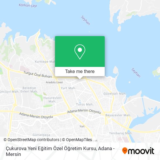 Çukurova Yeni Eğitim Özel Öğretim Kursu map