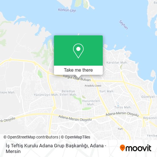 İş Teftiş Kurulu Adana Grup Başkanlığı map