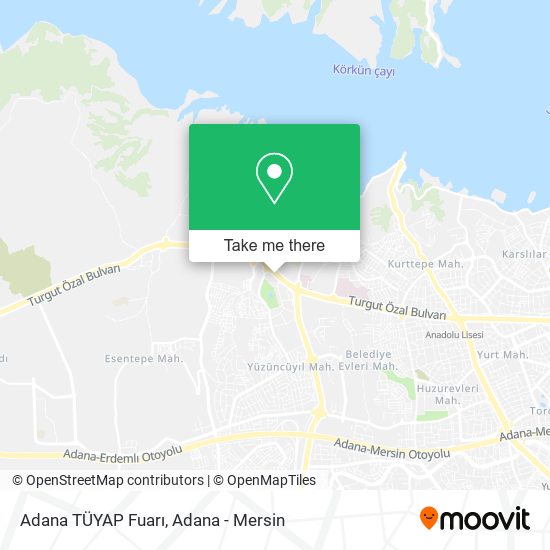 Adana TÜYAP Fuarı map