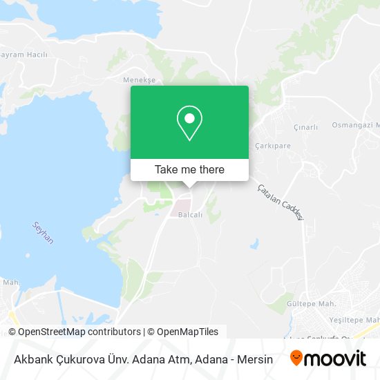 Akbank Çukurova Ünv. Adana Atm map