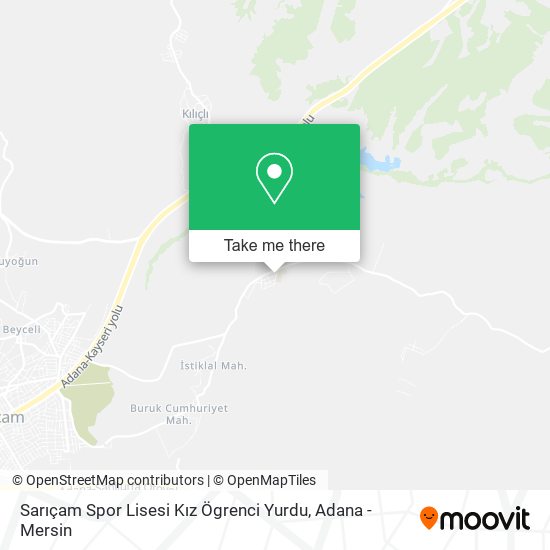 Sarıçam Spor Lisesi Kız Ögrenci Yurdu map