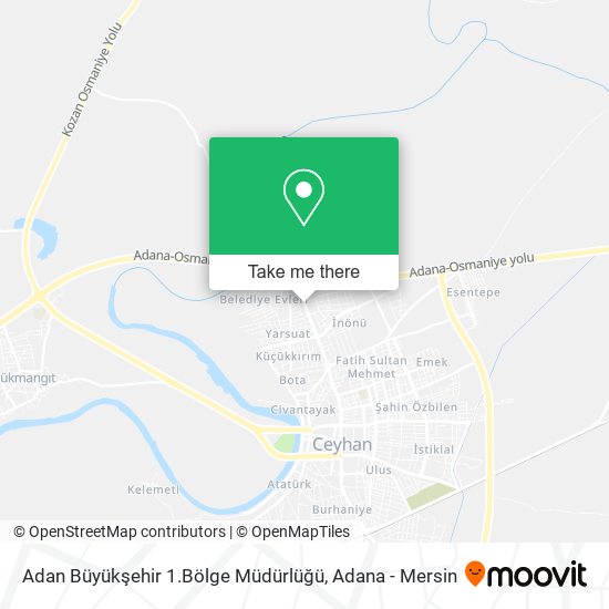 Adan Büyükşehir 1.Bölge Müdürlüğü map