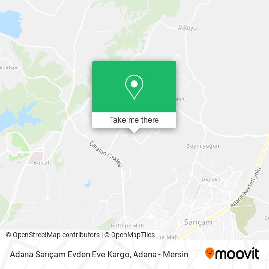 Adana Sarıçam Evden Eve Kargo map