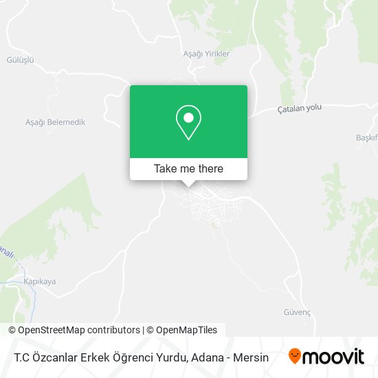 T.C Özcanlar Erkek Öğrenci Yurdu map