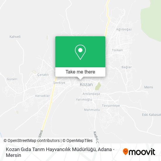 Kozan Gıda Tarım Hayvancılık Müdürlüğü map