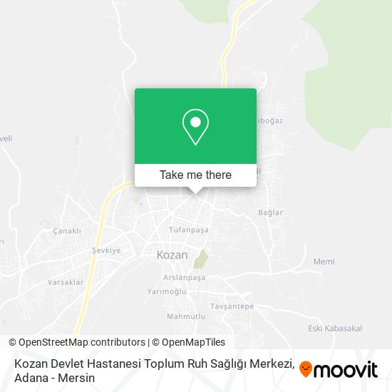 Kozan Devlet Hastanesi Toplum Ruh Sağlığı Merkezi map