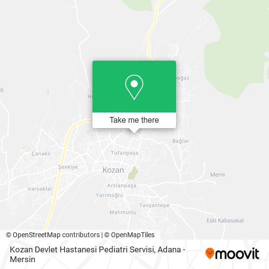 Kozan Devlet Hastanesi Pediatri Servisi map