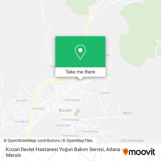 Kozan Devlet Hastanesi Yoğun Bakım Servisi map