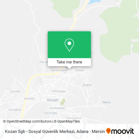 Kozan Sgk - Sosyal Güvenlik Merkezi map