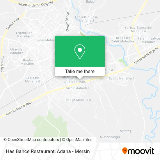 Has Bahce Restaurant map