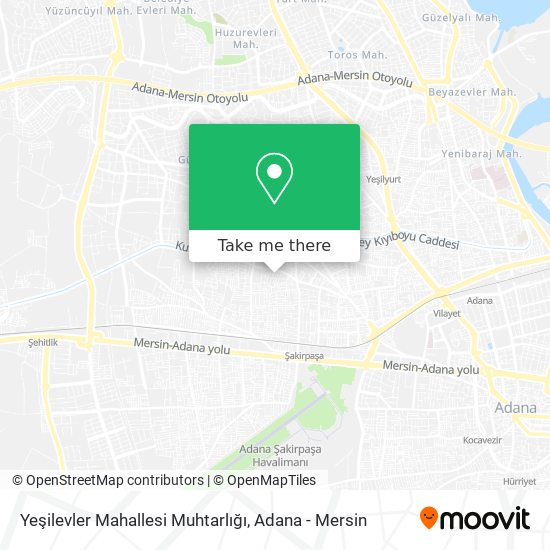 Yeşilevler Mahallesi Muhtarlığı map