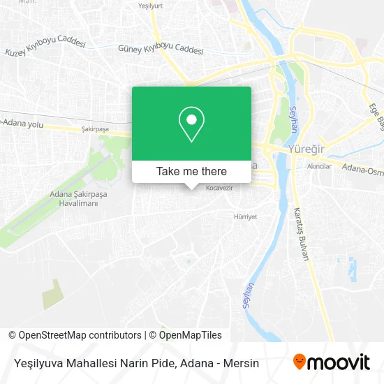 Yeşilyuva Mahallesi Narin Pide map