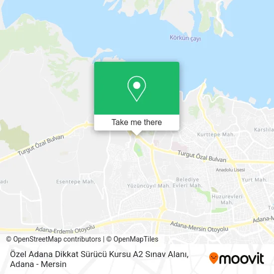 Özel Adana Dikkat Sürücü Kursu A2 Sınav Alanı map