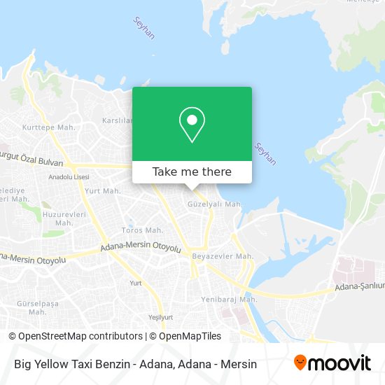 Big Yellow Taxi Benzin - Adana map