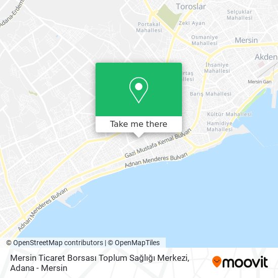 Mersin Ticaret Borsası Toplum Sağlığı Merkezi map