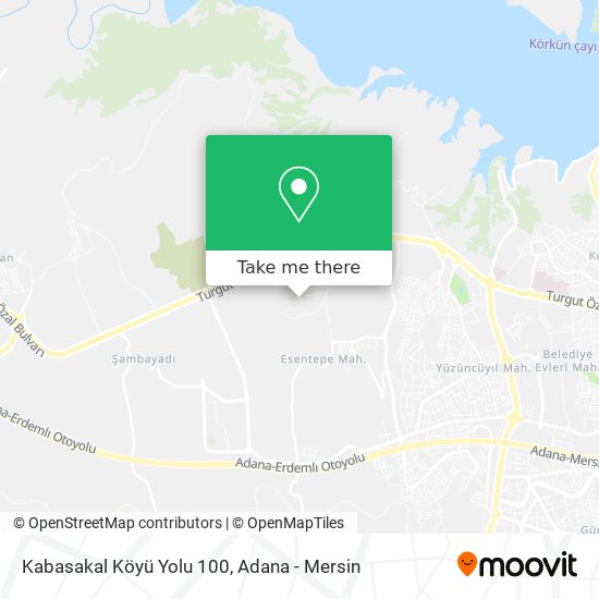 Kabasakal Köyü Yolu 100 map