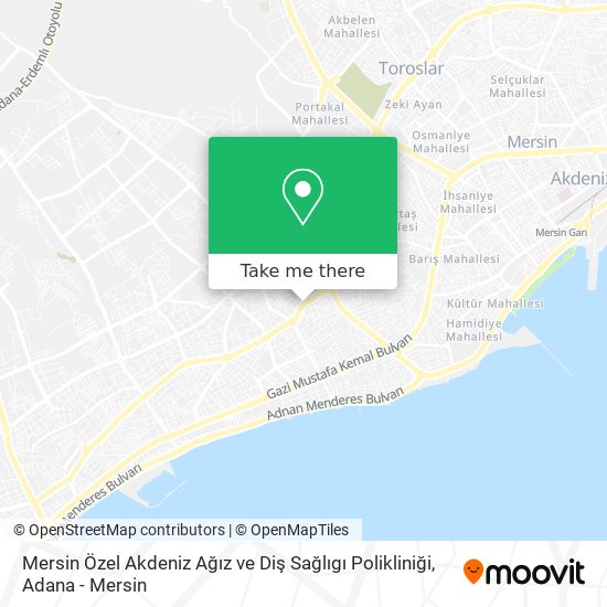 Mersin Özel Akdeniz Ağız ve Diş Sağlıgı Polikliniği map