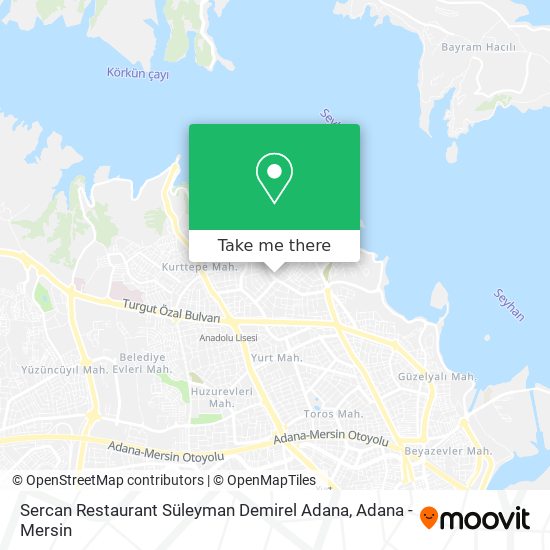 Sercan Restaurant Süleyman Demirel Adana map