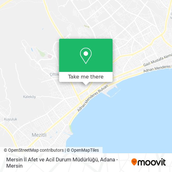 Mersin İl Afet ve Acil Durum Müdürlüğü map
