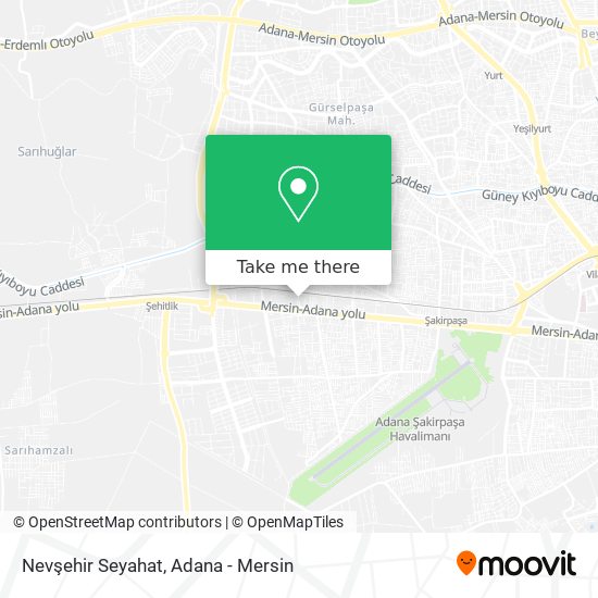 Nevşehir Seyahat map