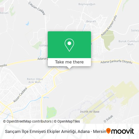 Sarıçam İlçe Emniyeti Ekipler Amirliği map