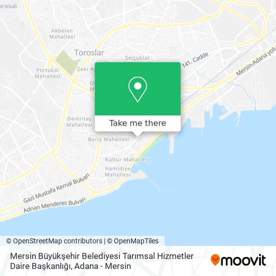 Mersin Büyükşehir Belediyesi Tarımsal Hizmetler Daire Başkanlığı map