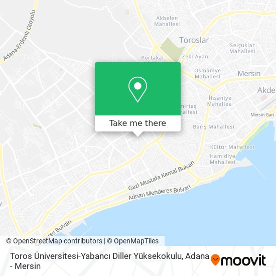Toros Üniversitesi-Yabancı Diller Yüksekokulu map