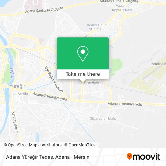 Adana Yüreğir Tedaş map