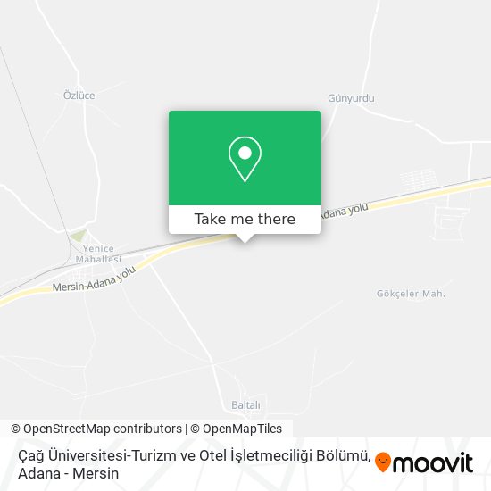 Çağ Üniversitesi-Turizm ve Otel İşletmeciliği Bölümü map
