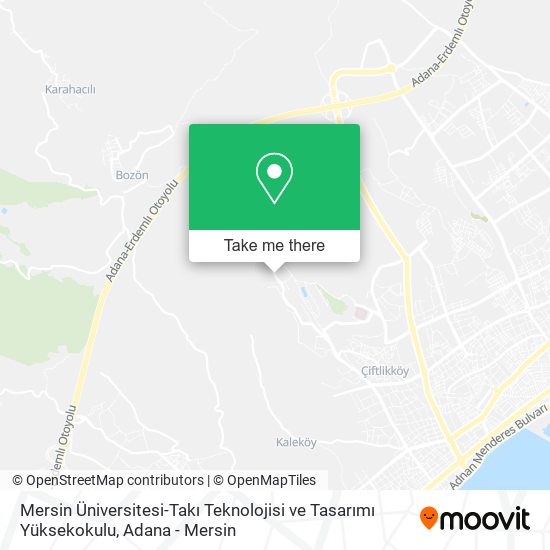 Mersin Üniversitesi-Takı Teknolojisi ve Tasarımı Yüksekokulu map