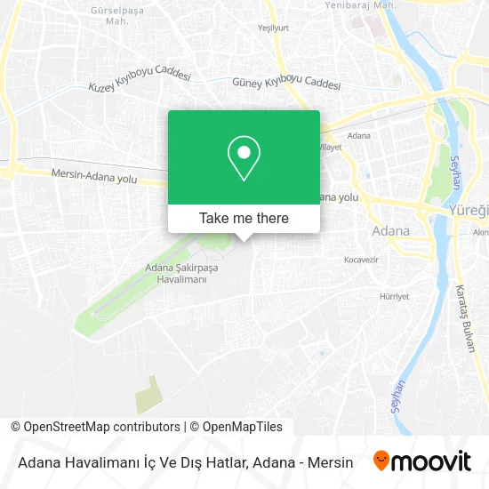 Adana Havalimanı İç Ve Dış Hatlar map