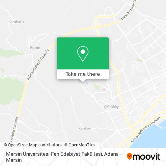 Mersin Üniversitesi-Fen Edebiyat Fakültesi map