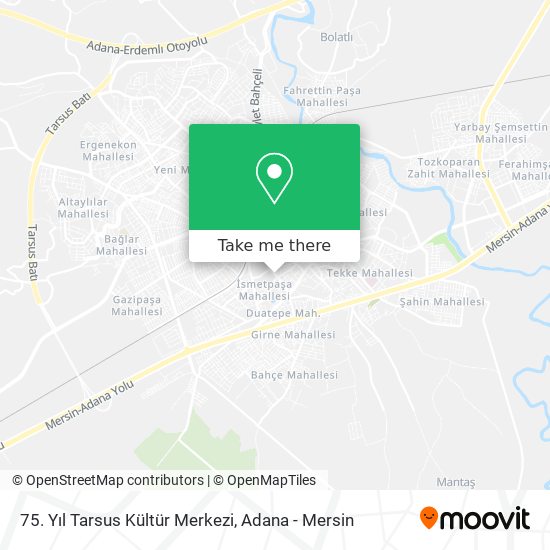75. Yıl Tarsus Kültür Merkezi map