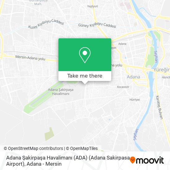 Adana Şakirpaşa Havalimanı (ADA) (Adana Sakirpasa Airport) map