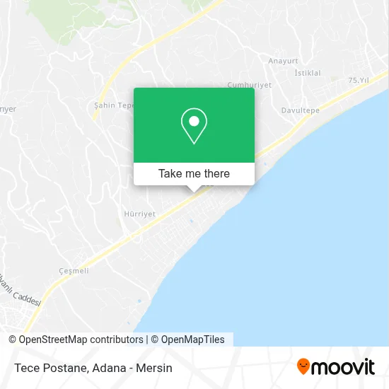 Tece Postane map